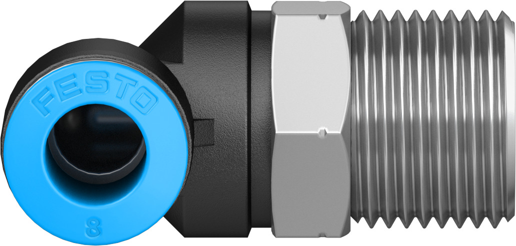 Push-in L-fitting