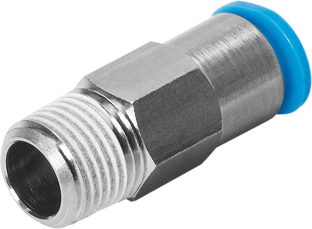 Push-in fitting, self-sealing