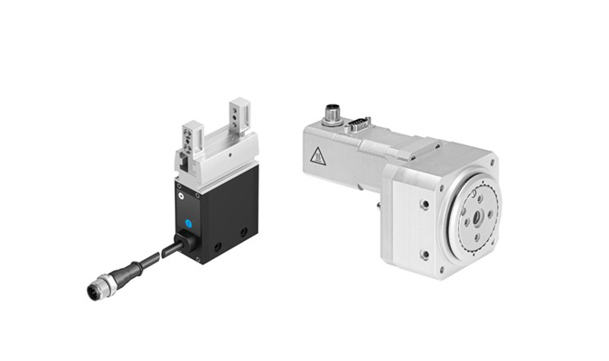 Electric standard gripper EHPS and electric rotary actuator ERMO