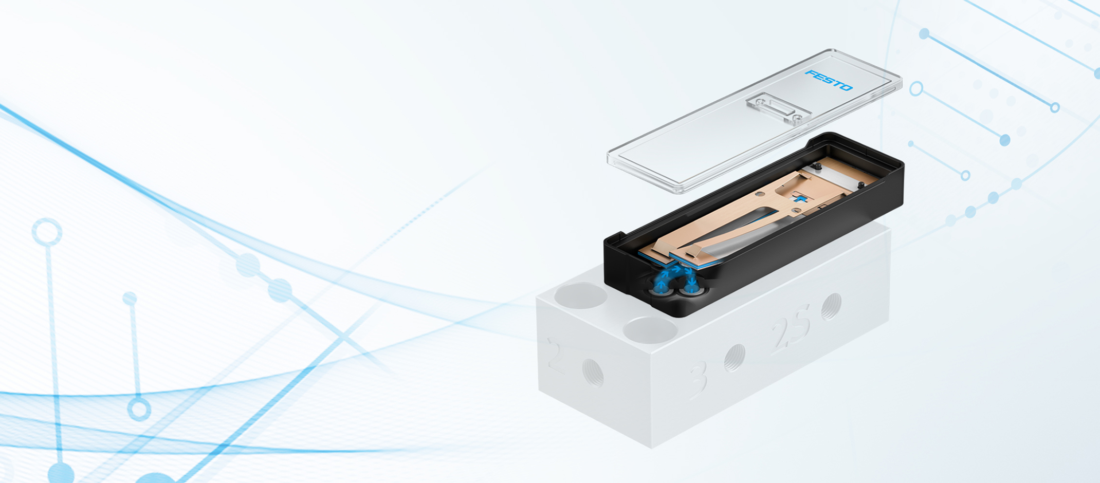 Easy integration of piezo valves for efficient gas handling
