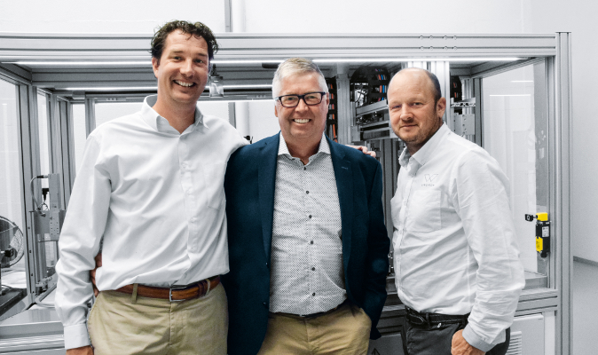 Good team (left to right): Niels Kruize (Synchron), Bert Baas (Festo) and Derk Wilten (Synchron).