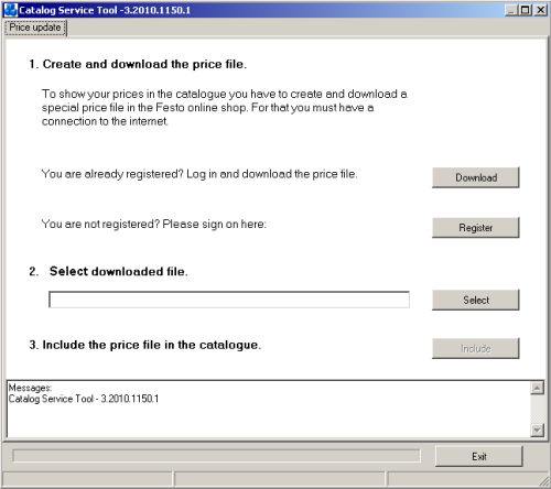 Create and Download the price file