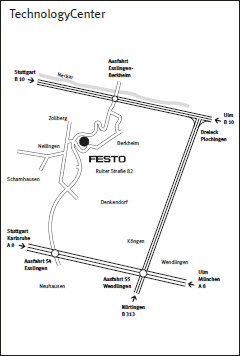 Anfahrtsskizze Festo Esslingen