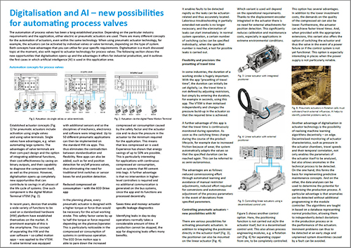 New possibilities for automating process valves