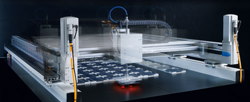 Festo high-speed handling gantry - Winner of the Intersolar Award