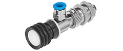 Suction insert OASI from Festo provides protection against sucking in and breaking fragile workpieces