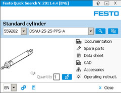 Quick search application tool