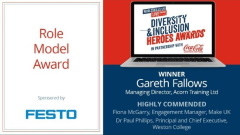 Festo sponsors WorldSkills UK Role Model Award