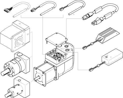 Integrated motor EMCA