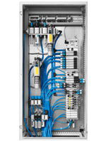 Stainless steel control cabinet with protection up to IP 69K