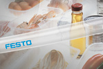 Tubos flexibles y racores roscados de Festo para la industria alimentaria y de envasado
