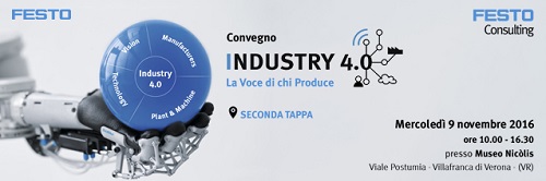 secondo convegno Industry 4.0 - La voce di chi produce. 9 novembre Verona