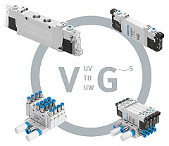 Solenoid valve from the compact range VUVG-...-S