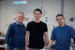 V.l.n.r.: Gerben Romberg, Michael van Dam en Dick van Vliet